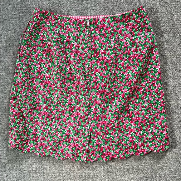 Lilly Pulitzer Pink/Green Floral Mini Skirt - Picture 2 of 6